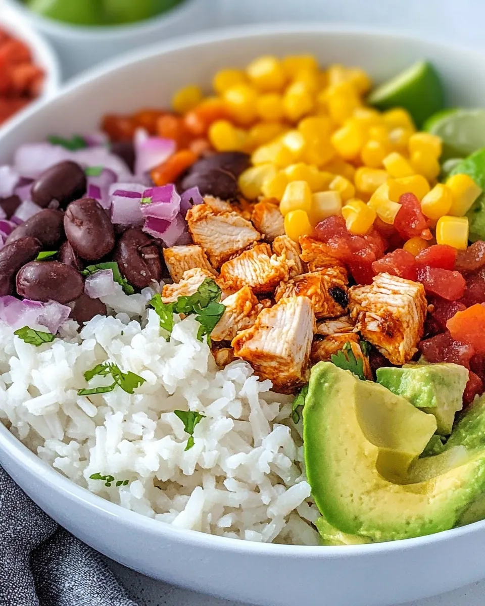 Delicious Chipotle Chicken Burrito Bowl Copycat image
