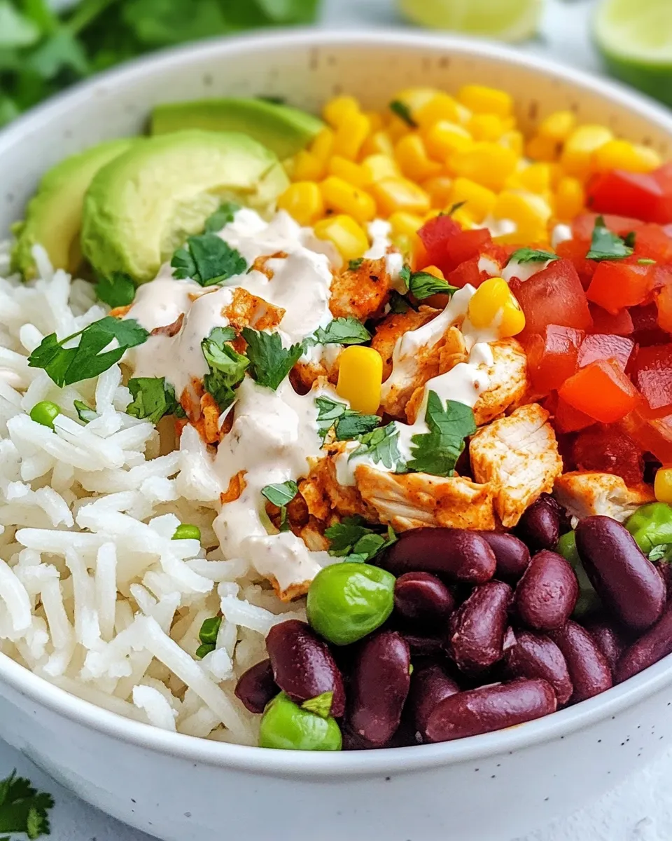 Quick Chipotle Chicken Burrito Bowl Copycat shot