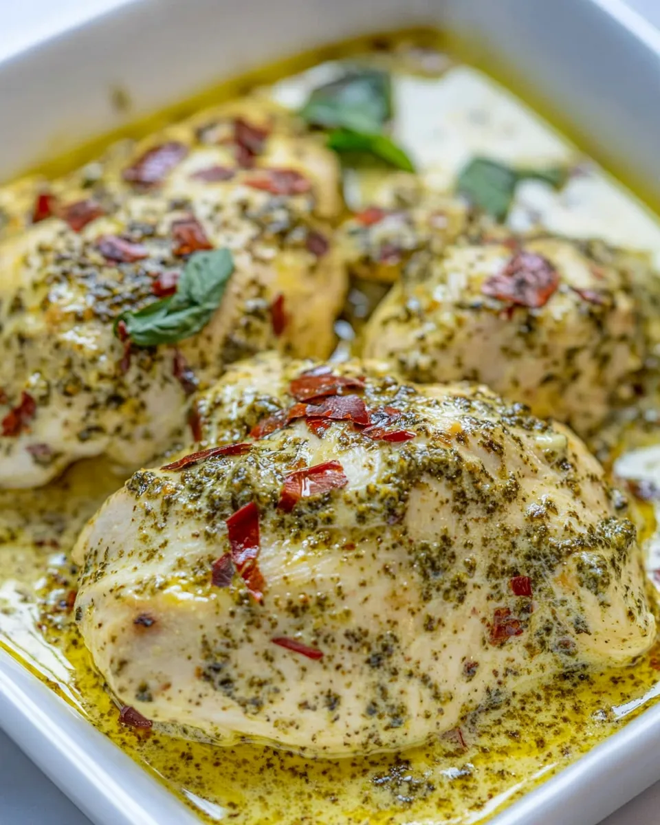 Delicious Creamy Pesto Chicken (Dairy-Free, Paleo, Keto) recipe image