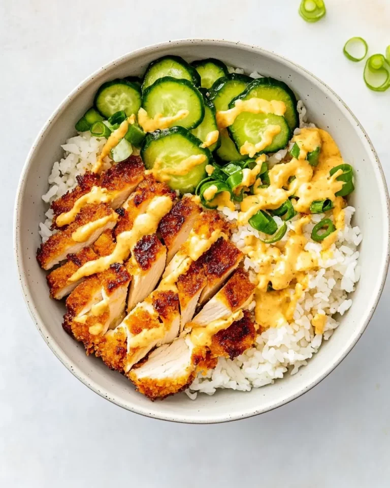 Homemade Crispy Chicken Katsu Bowls with Sriracha Mayo photo