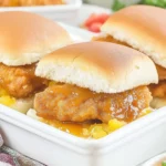 Homemade Crispy Honey Mustard Chicken Sliders photo