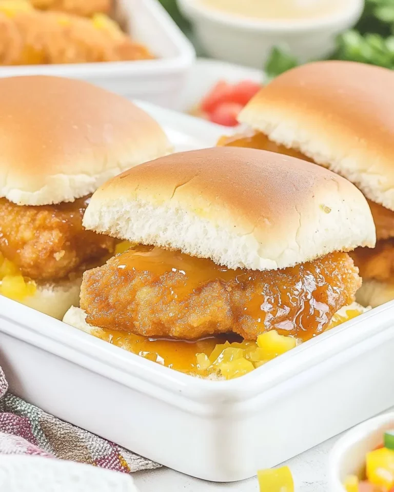 Homemade Crispy Honey Mustard Chicken Sliders photo