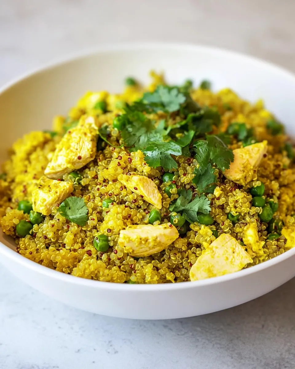 Savory Curried Quinoa Chicken Salad shot