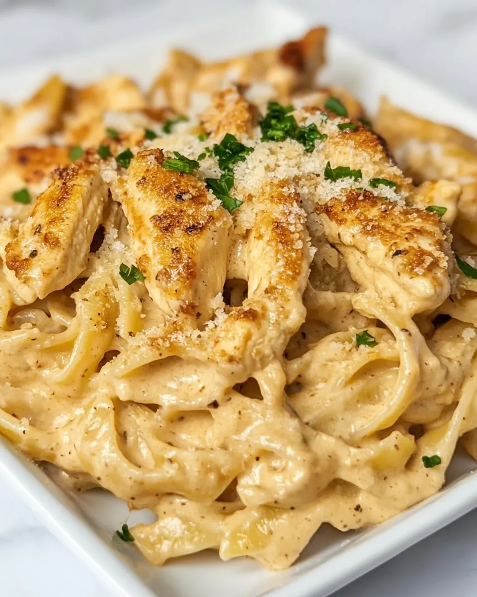 Easy Garlic Parmesan Chicken Pasta image