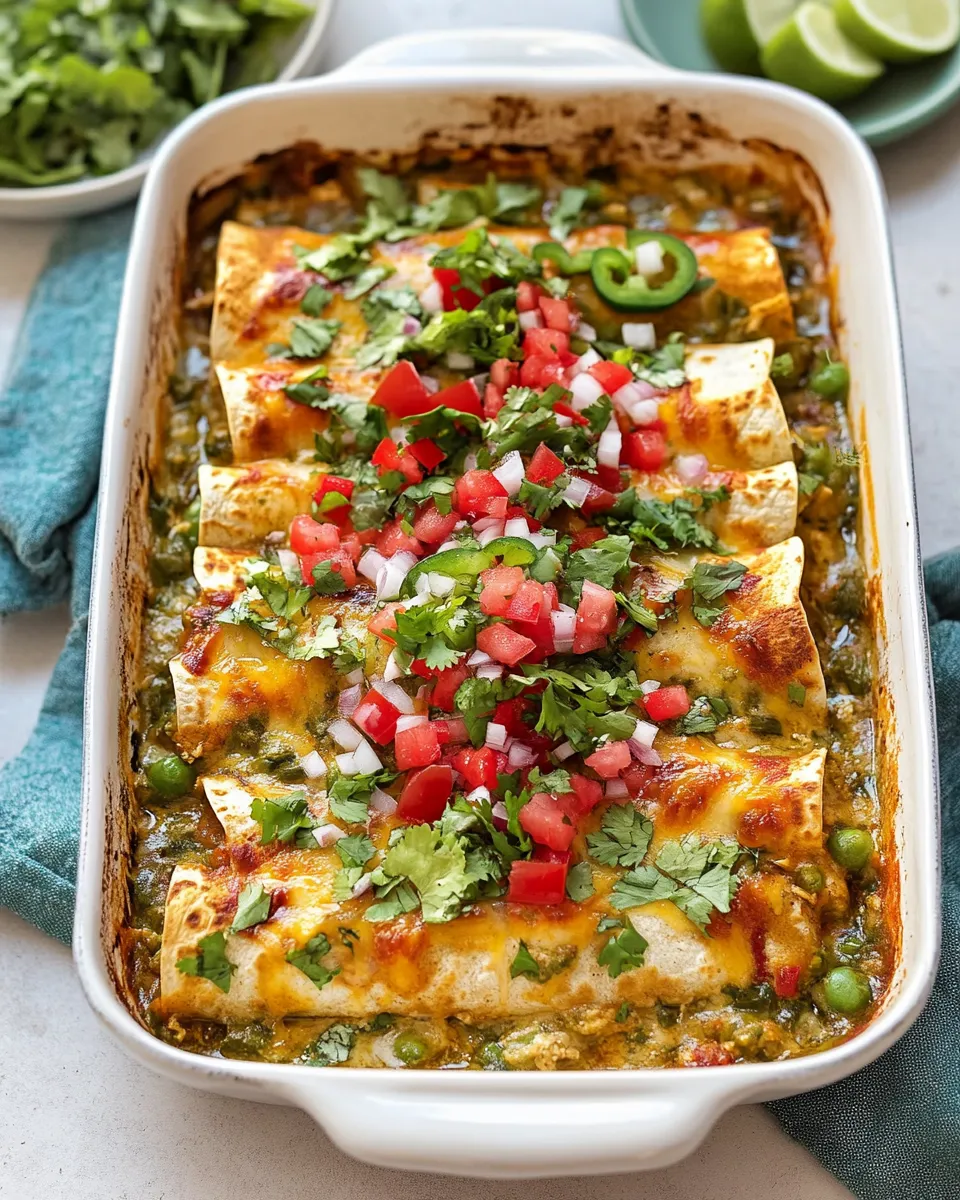 Easy Green Chicken Enchiladas recipe photo
