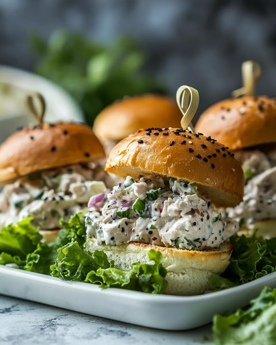 Homemade Healthy Chicken Salad Sliders photo