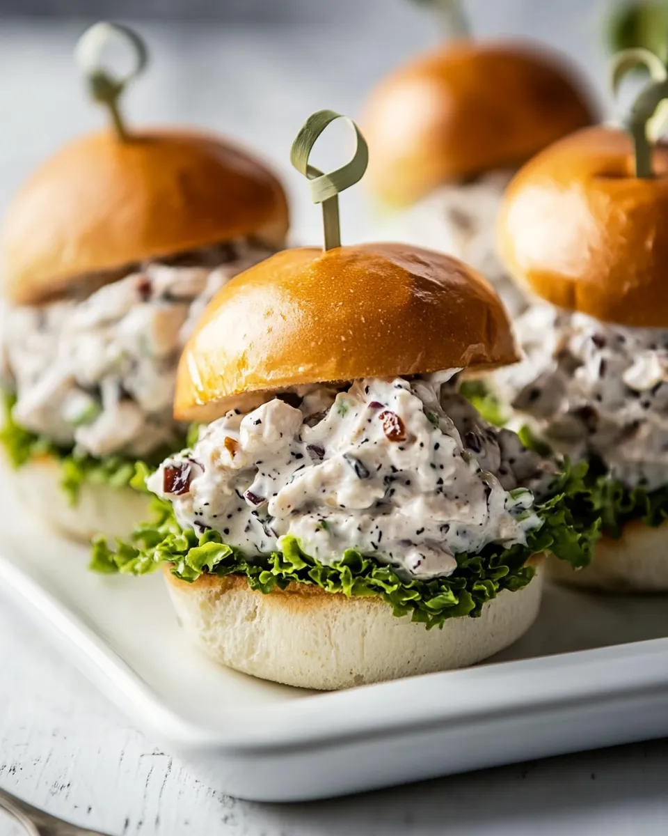 Easy Healthy Chicken Salad Sliders recipe photo