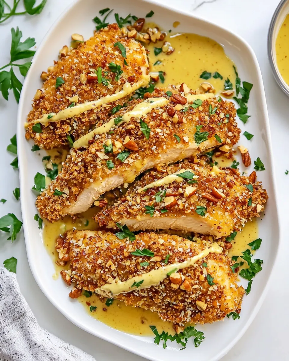 Classic Honey Mustard Pecan-Crusted Chicken image