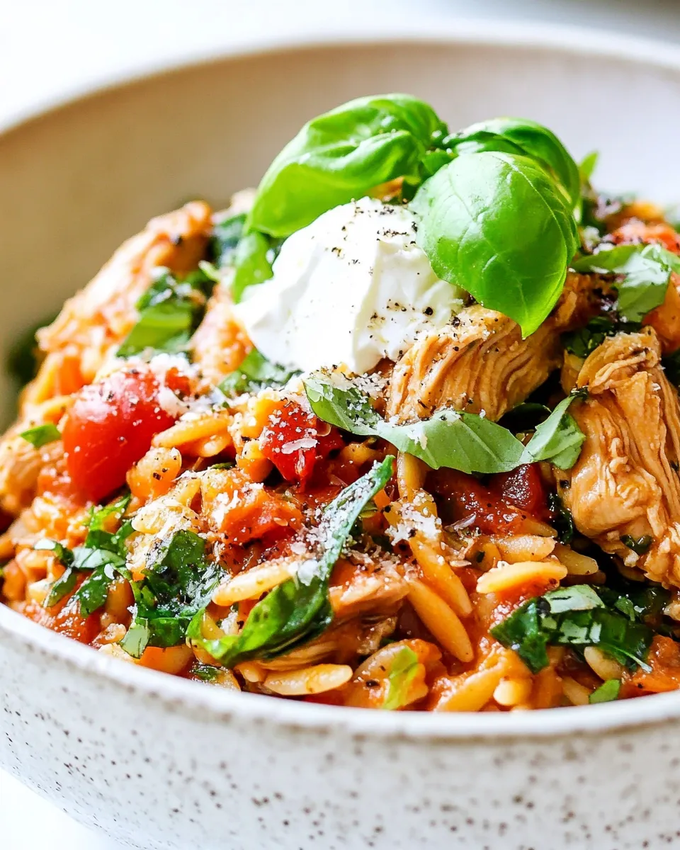 Easy Italian Chicken Orzo (One pot!) photo