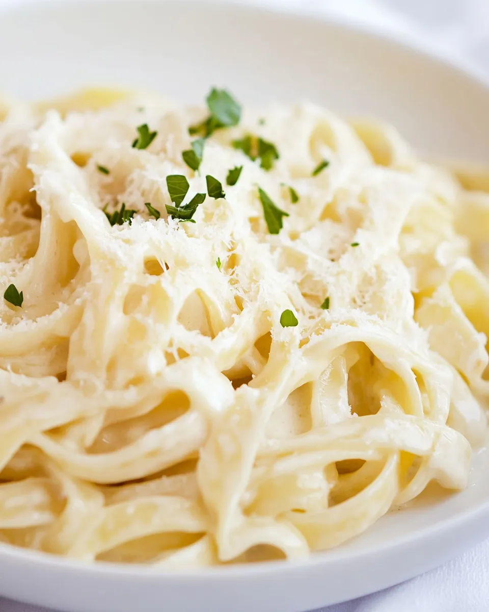Homemade Light Fettuccine Alfredo photo