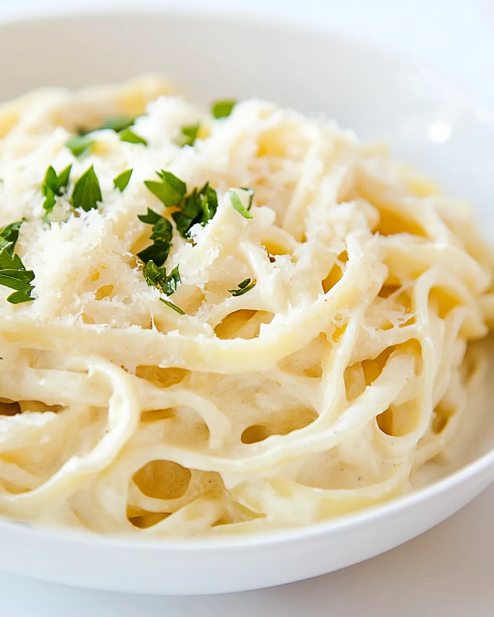 Easy Light Fettuccine Alfredo recipe photo