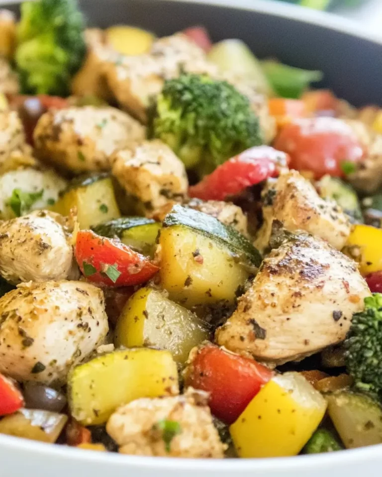 Easy One Pan Italian Chicken and Veggie Skillet photo