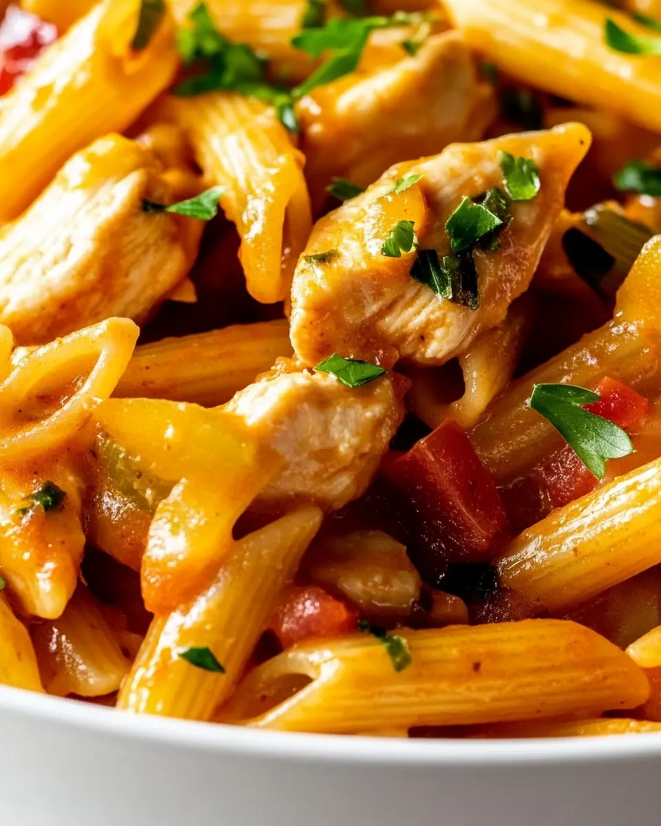 Homemade One Pan Southwest Chicken Alfredo Penne photo