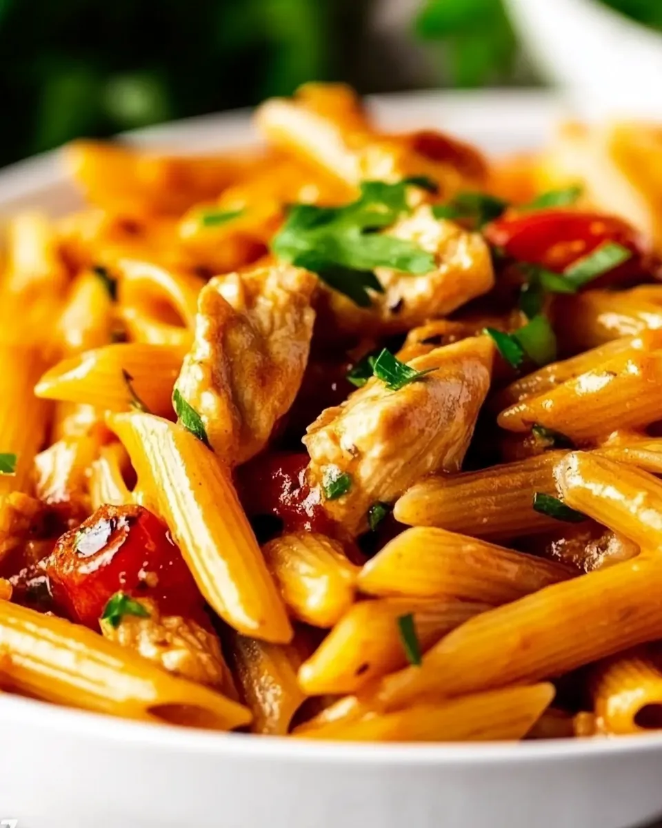 Delicious One Pan Southwest Chicken Alfredo Penne image