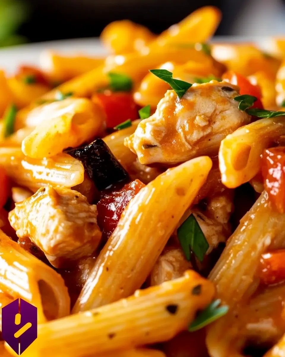 Easy One Pan Southwest Chicken Alfredo Penne recipe photo