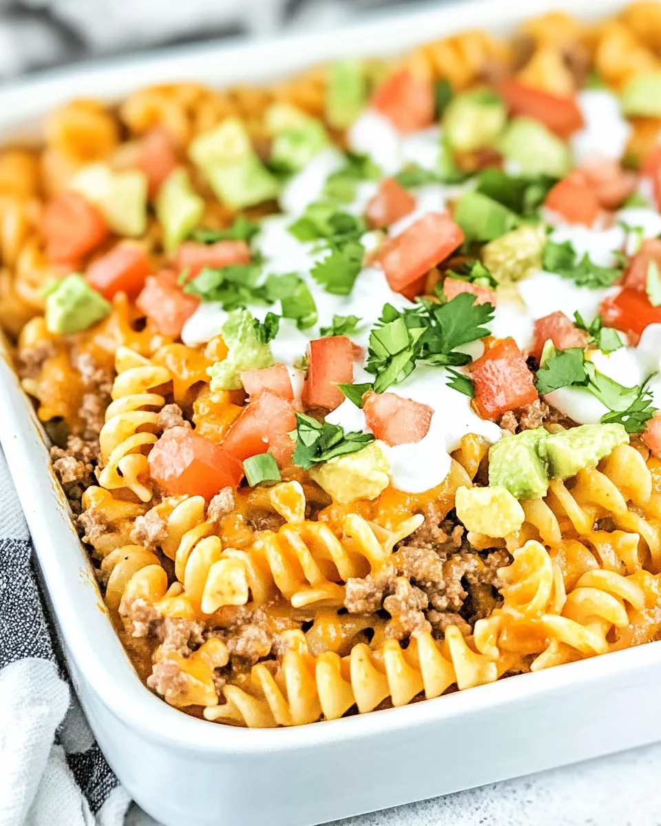 Easy Overnight Taco Pasta recipe photo