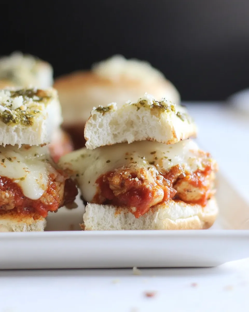 Ultimate Pesto Chicken Parmesan Sliders. image