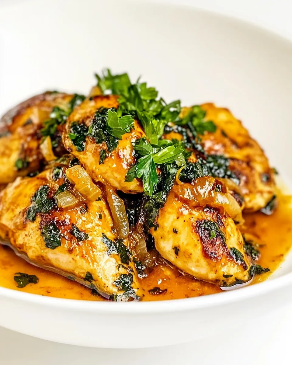 Homemade Saffron Chicken with Parsley and Lemon photo