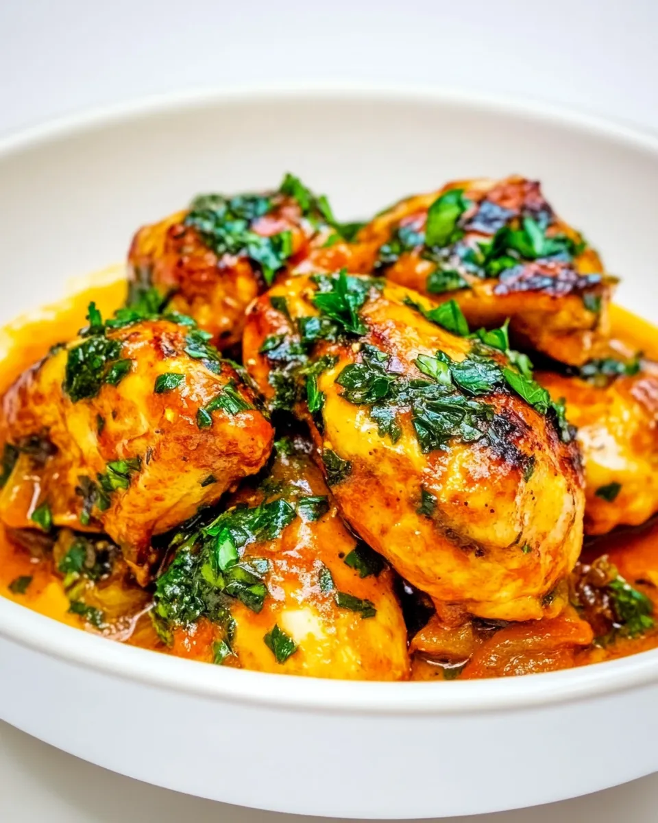 Delicious Saffron Chicken with Parsley and Lemon image