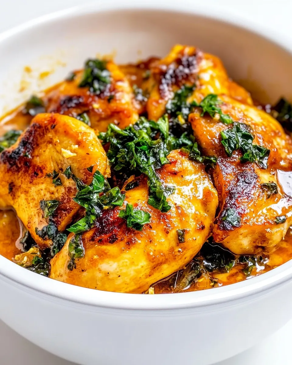 Savory Saffron Chicken with Parsley and Lemon dish photo