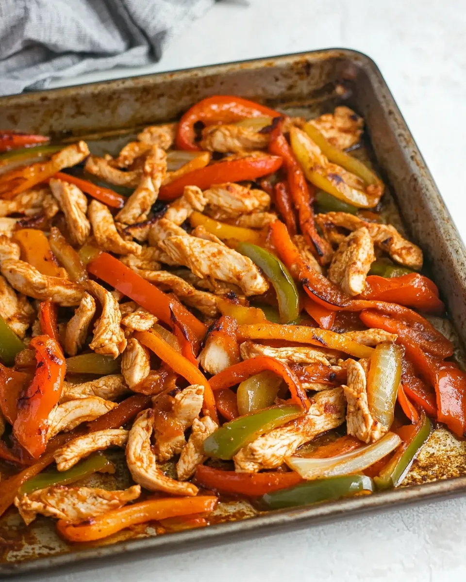 Easy Sheet Pan Chicken Fajitas recipe photo