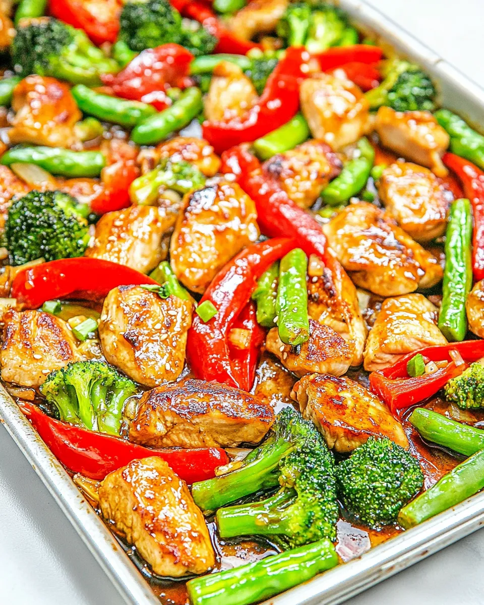 Healthy Sheet Pan Teriyaki Chicken and Vegetables shot