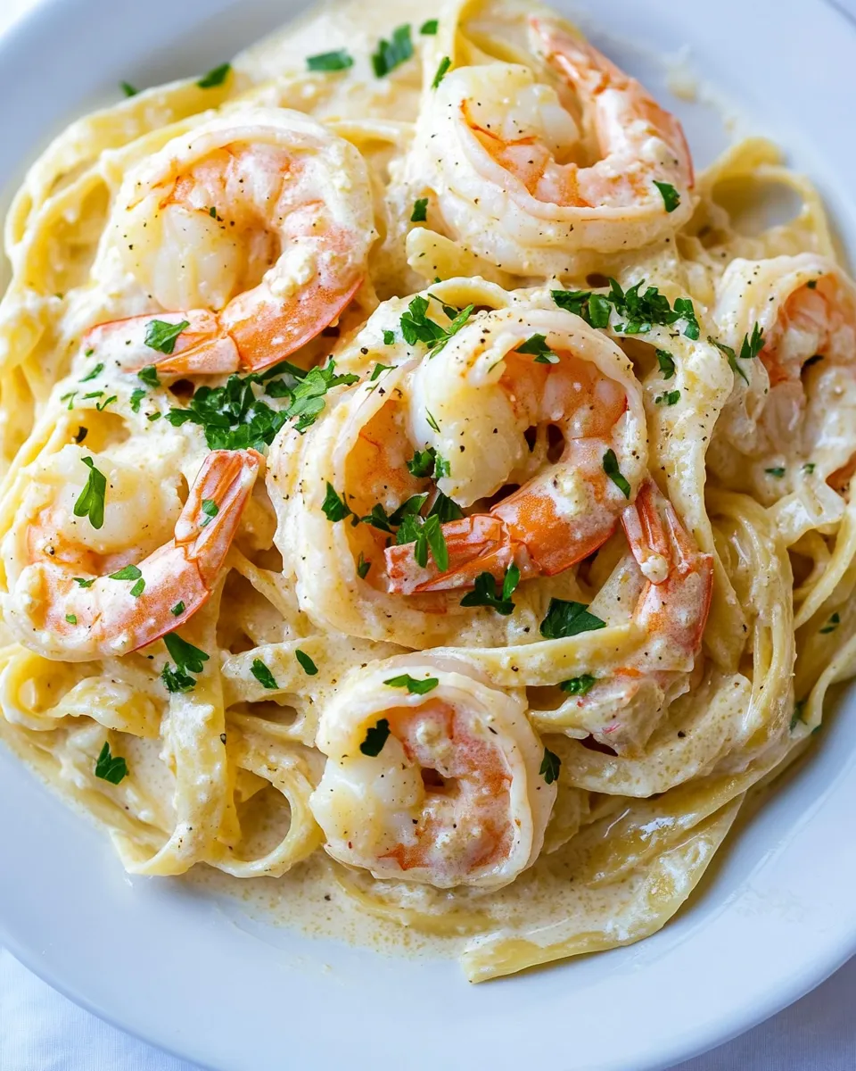 Homemade Shrimp Fettuccine Alfredo photo