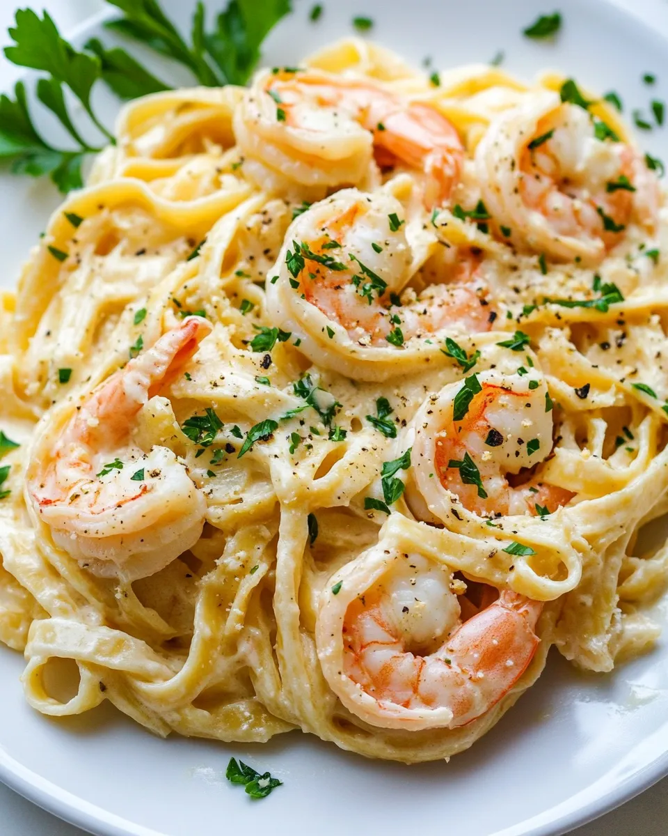 Easy Shrimp Fettuccine Alfredo recipe photo