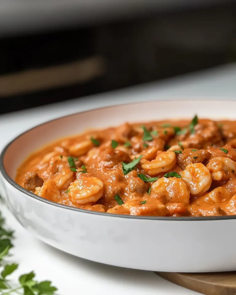 Easy Shrimp and Sausage Pasta Red Sauce photo