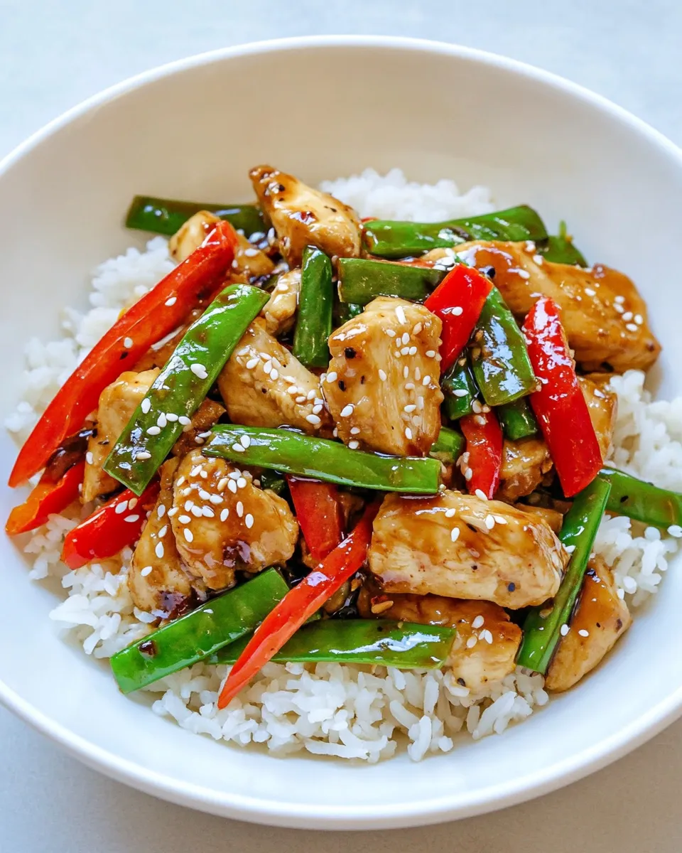 Delicious Teriyaki Chicken Stir Fry shot
