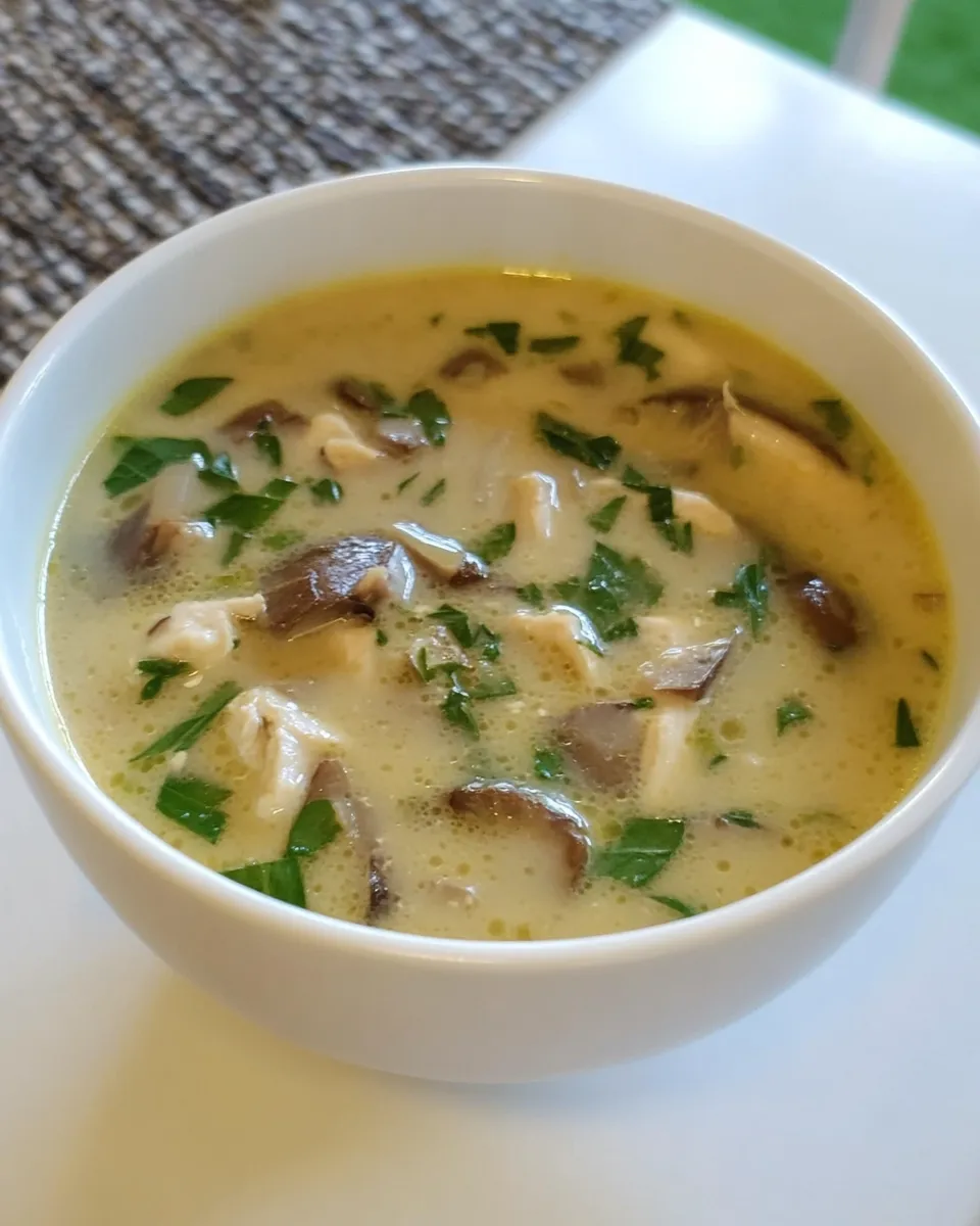 Homemade Thai-Style Coconut Chicken Soup photo