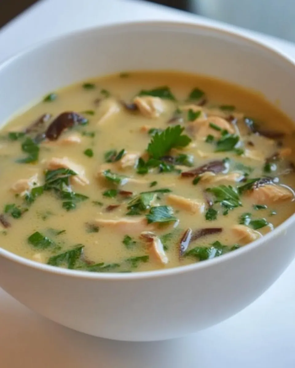 Easy Thai-Style Coconut Chicken Soup recipe photo