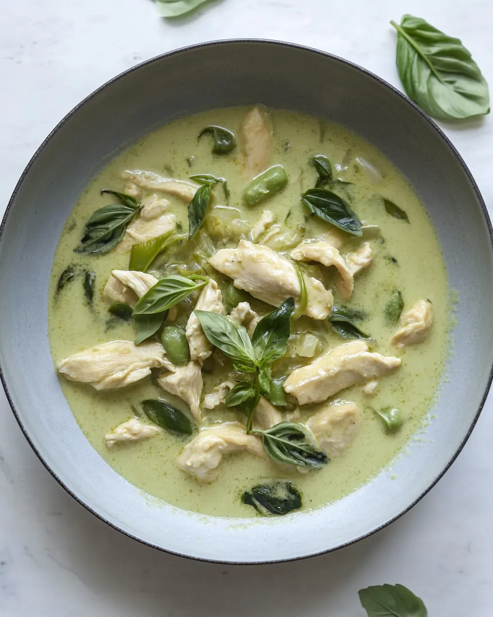 Delicious Thai Green Curry with Chicken image