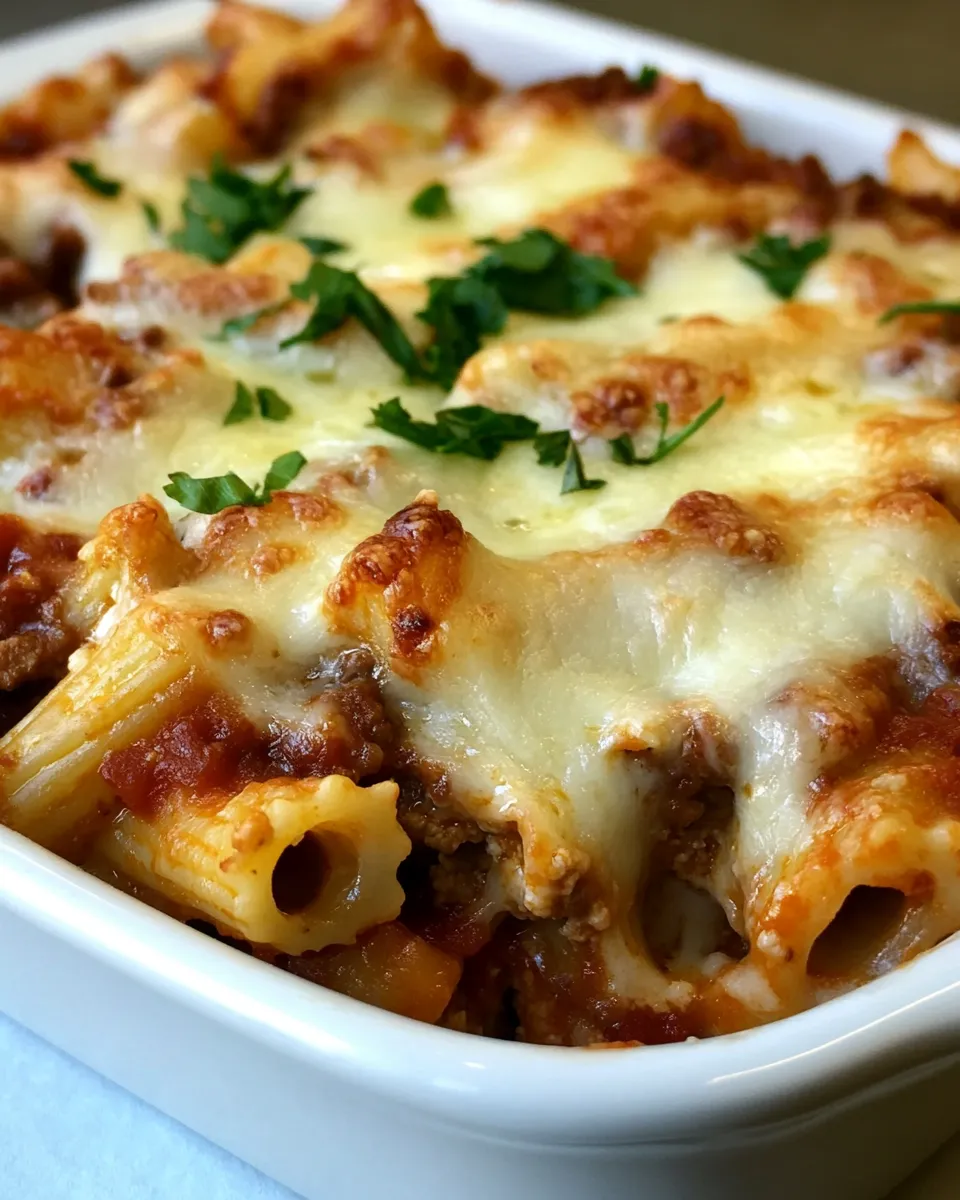 Delicious Vegetarian Baked Ziti shot