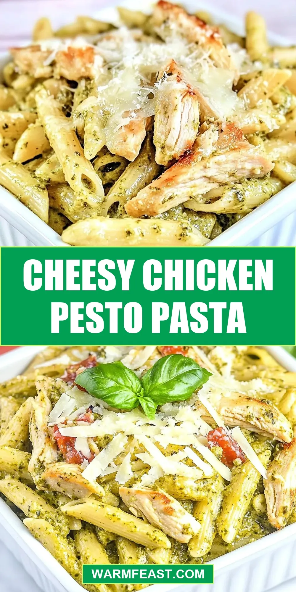 Cheesy Chicken Pesto Pasta (Irresistible & Delicious)
