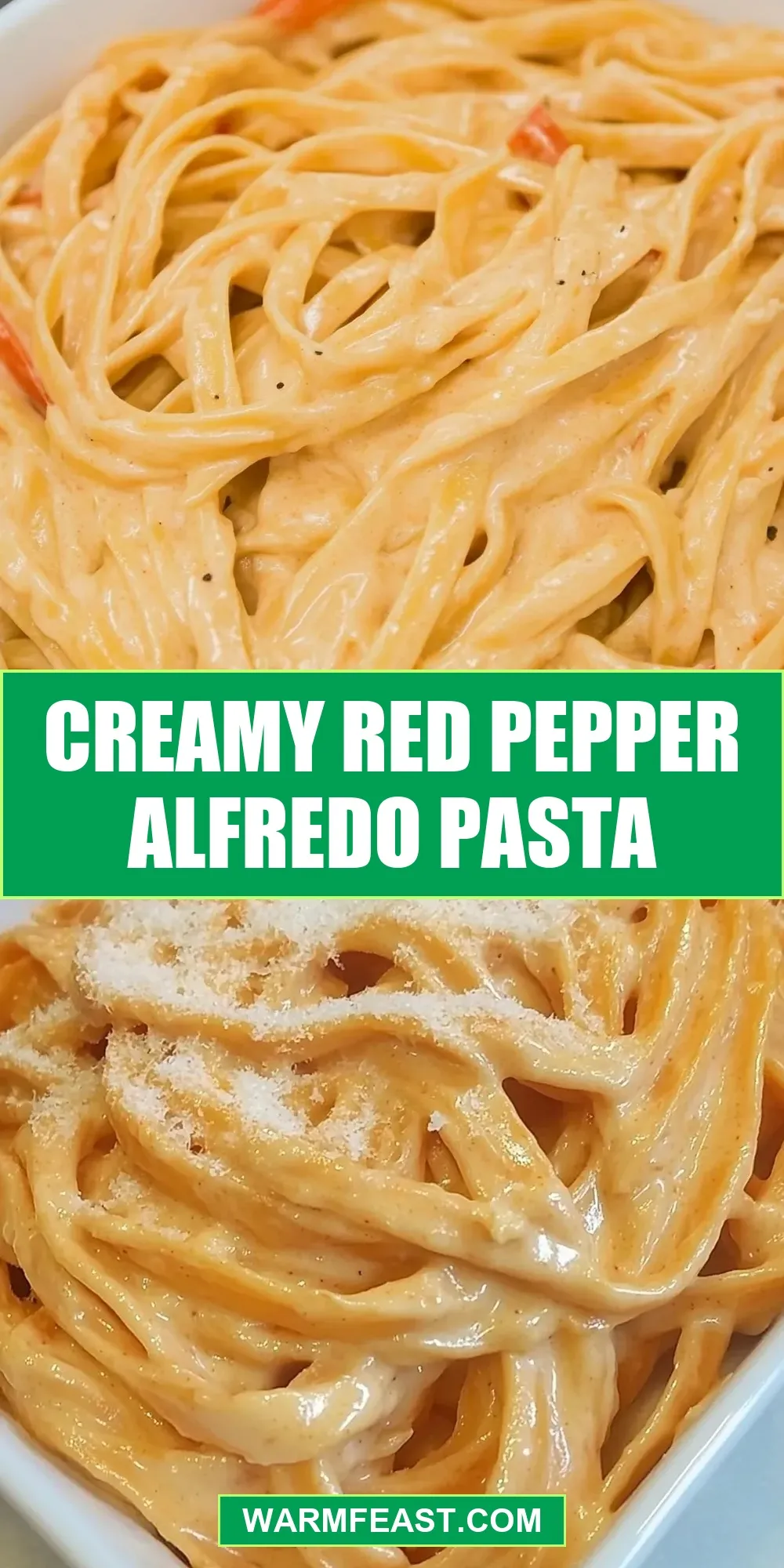 Delicious Creamy Red Pepper Alfredo Pasta