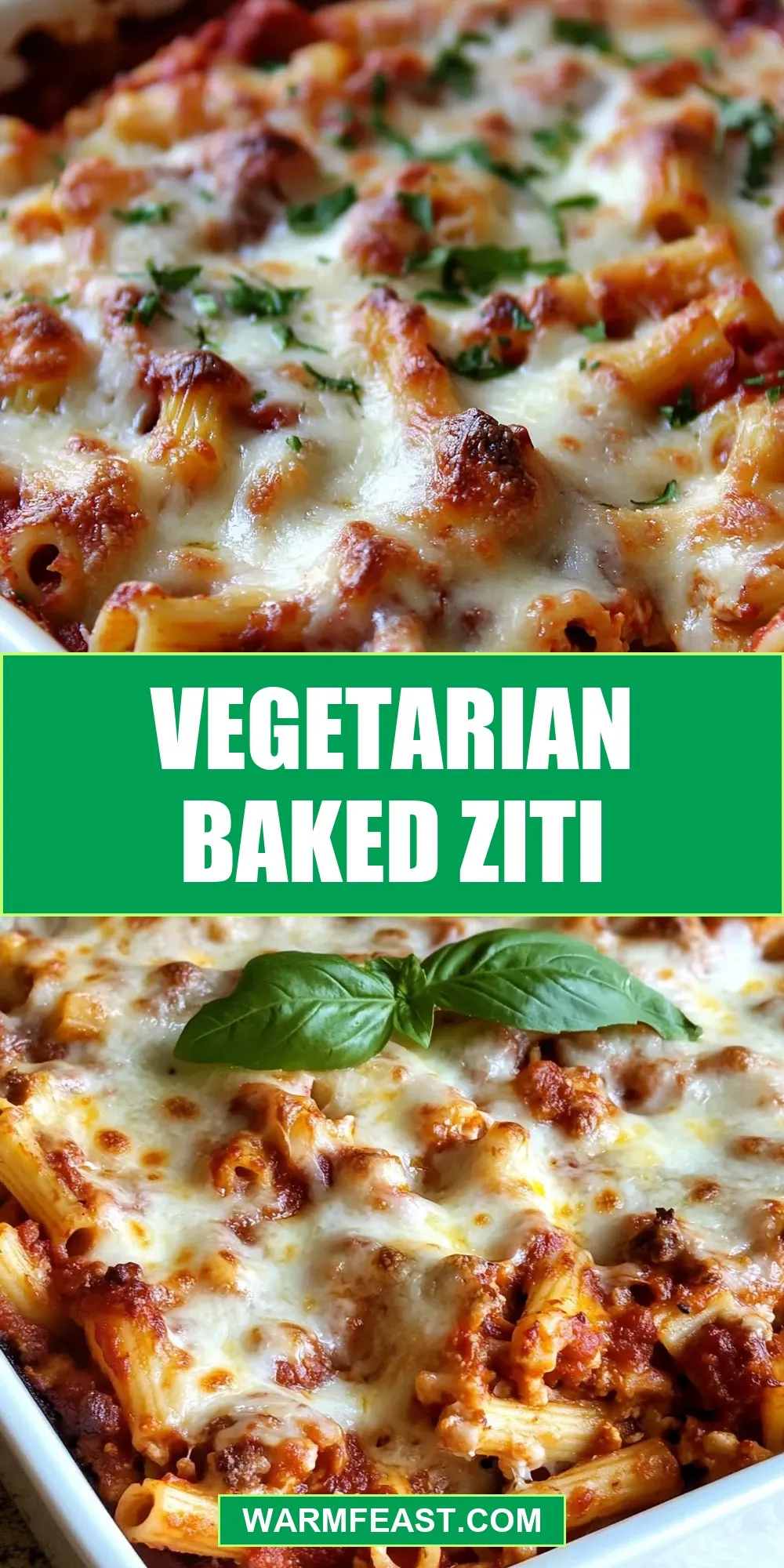 The Best Vegetarian Baked Ziti Ever
