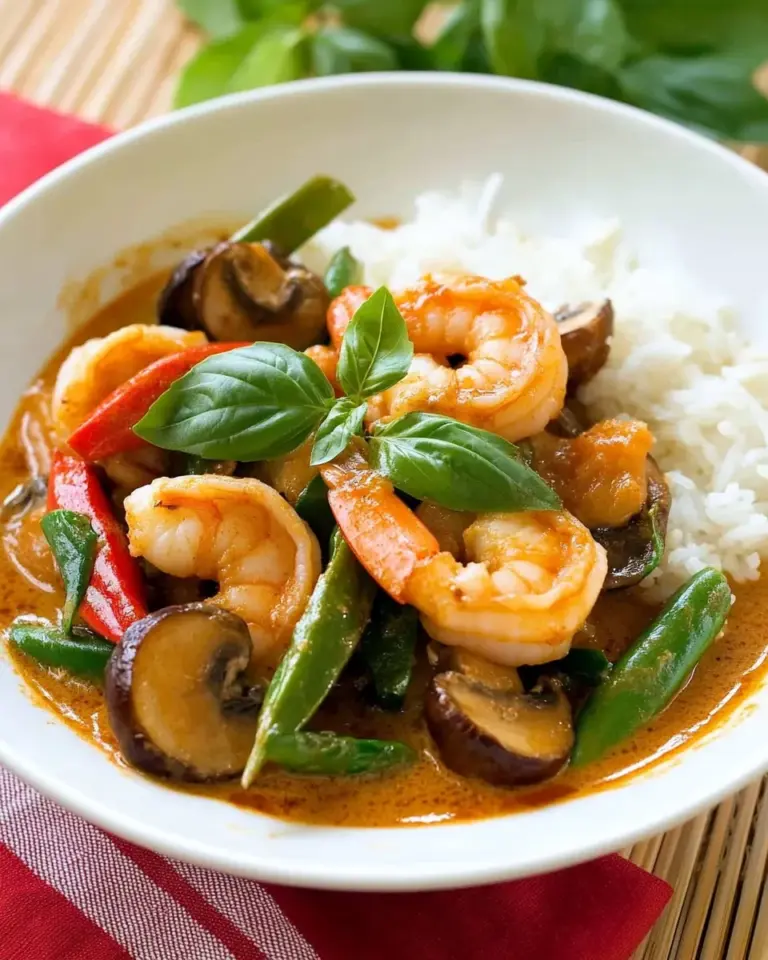 Easy 10-Minute Shrimp and Mushroom Thai Curry photo