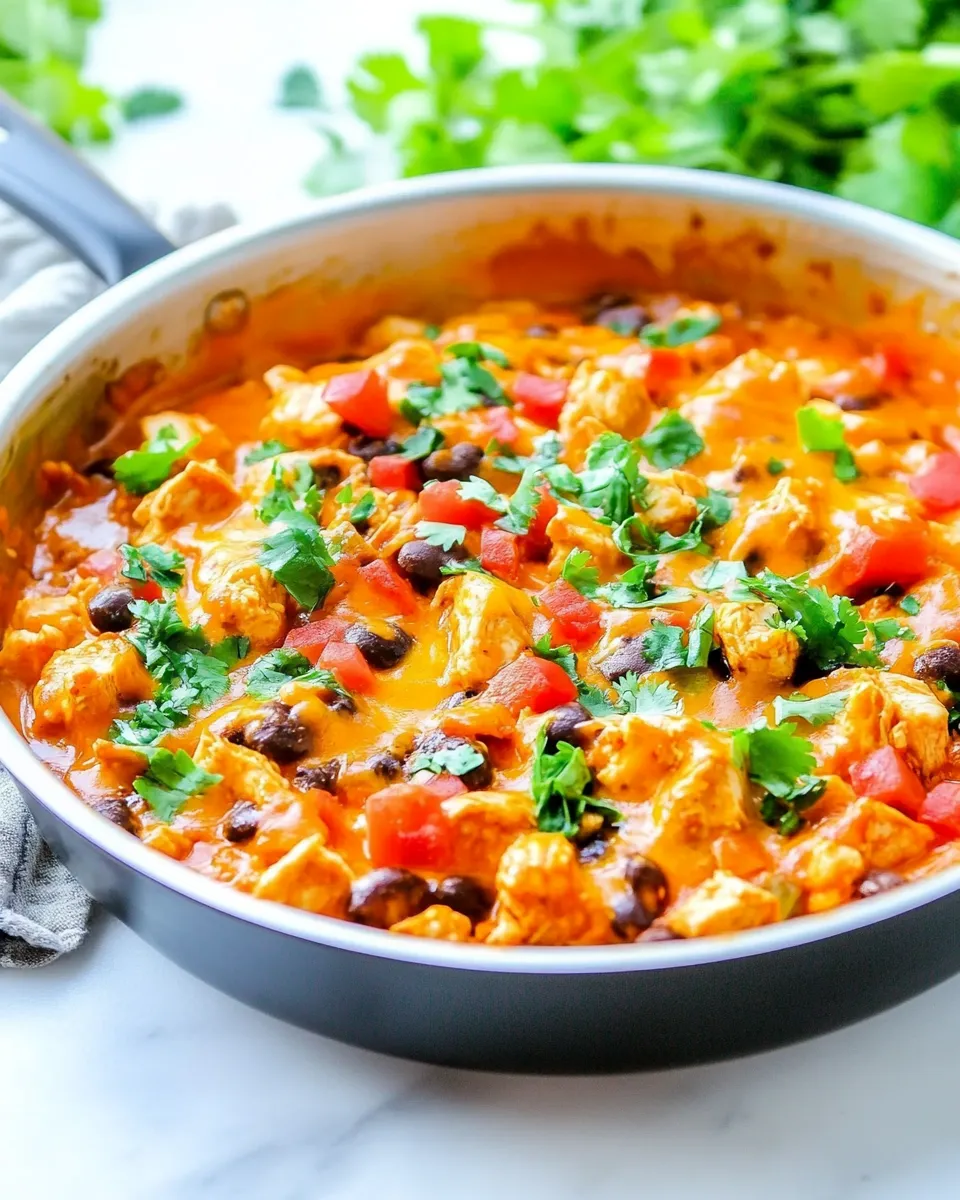 Tasty 15-Minute Cheesy Chicken Taco Skillet dish photo