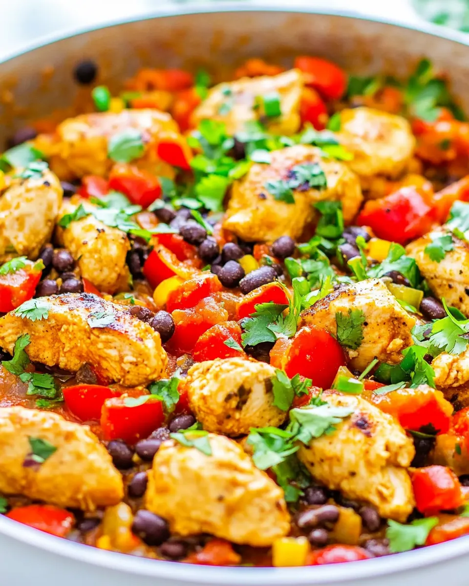 Easy 15-Minute Salsa and Black Bean Chicken Skillet photo