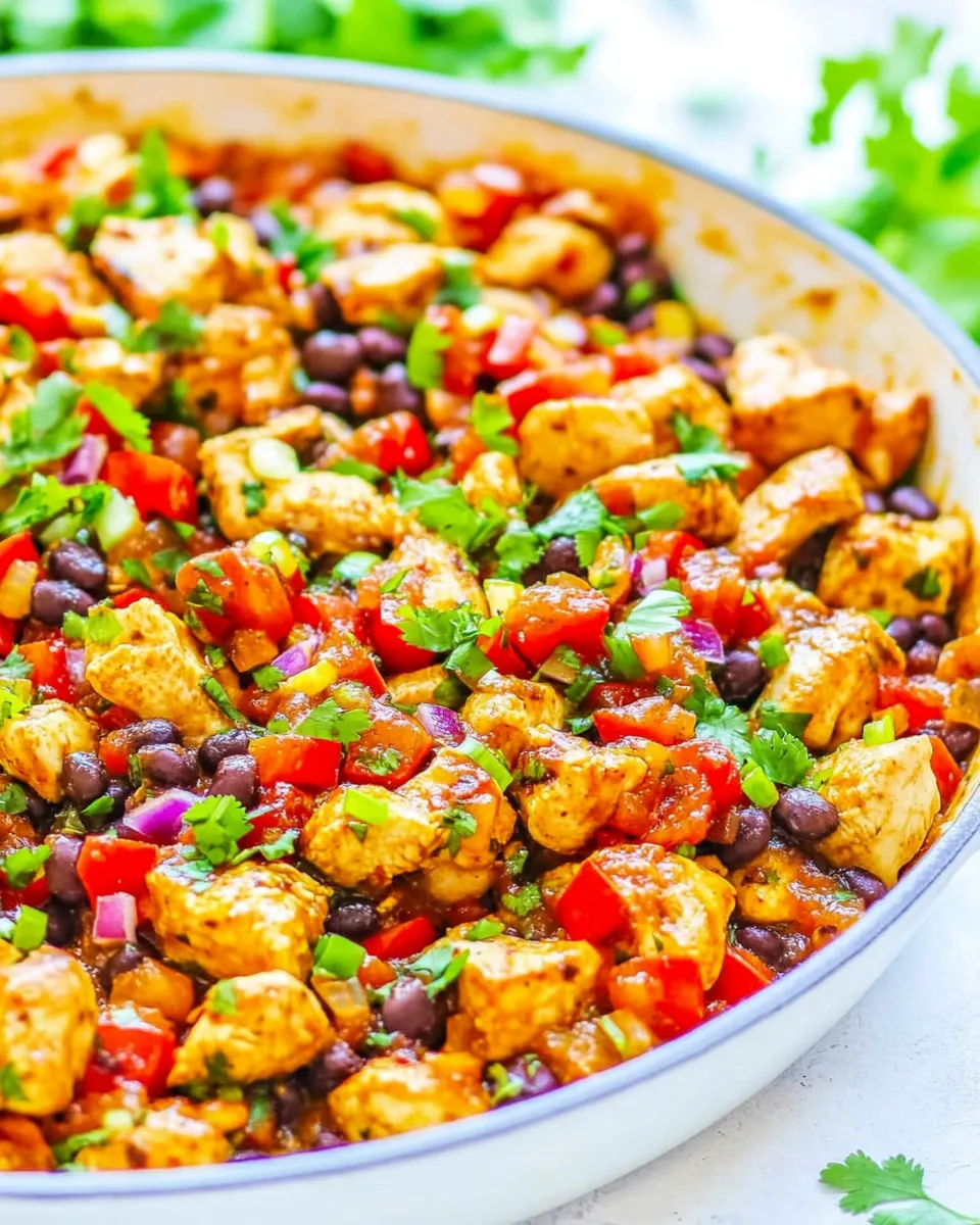 Delicious 15-Minute Salsa and Black Bean Chicken Skillet image