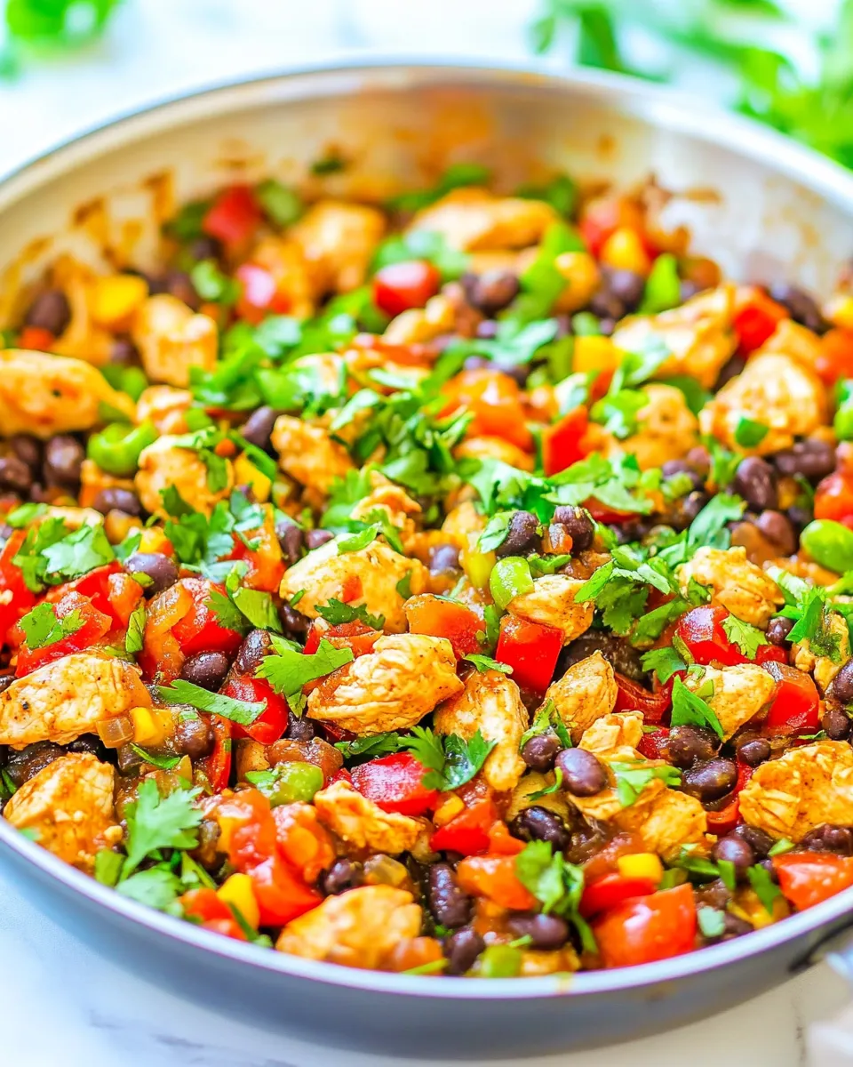 Quick 15-Minute Salsa and Black Bean Chicken Skillet dish photo