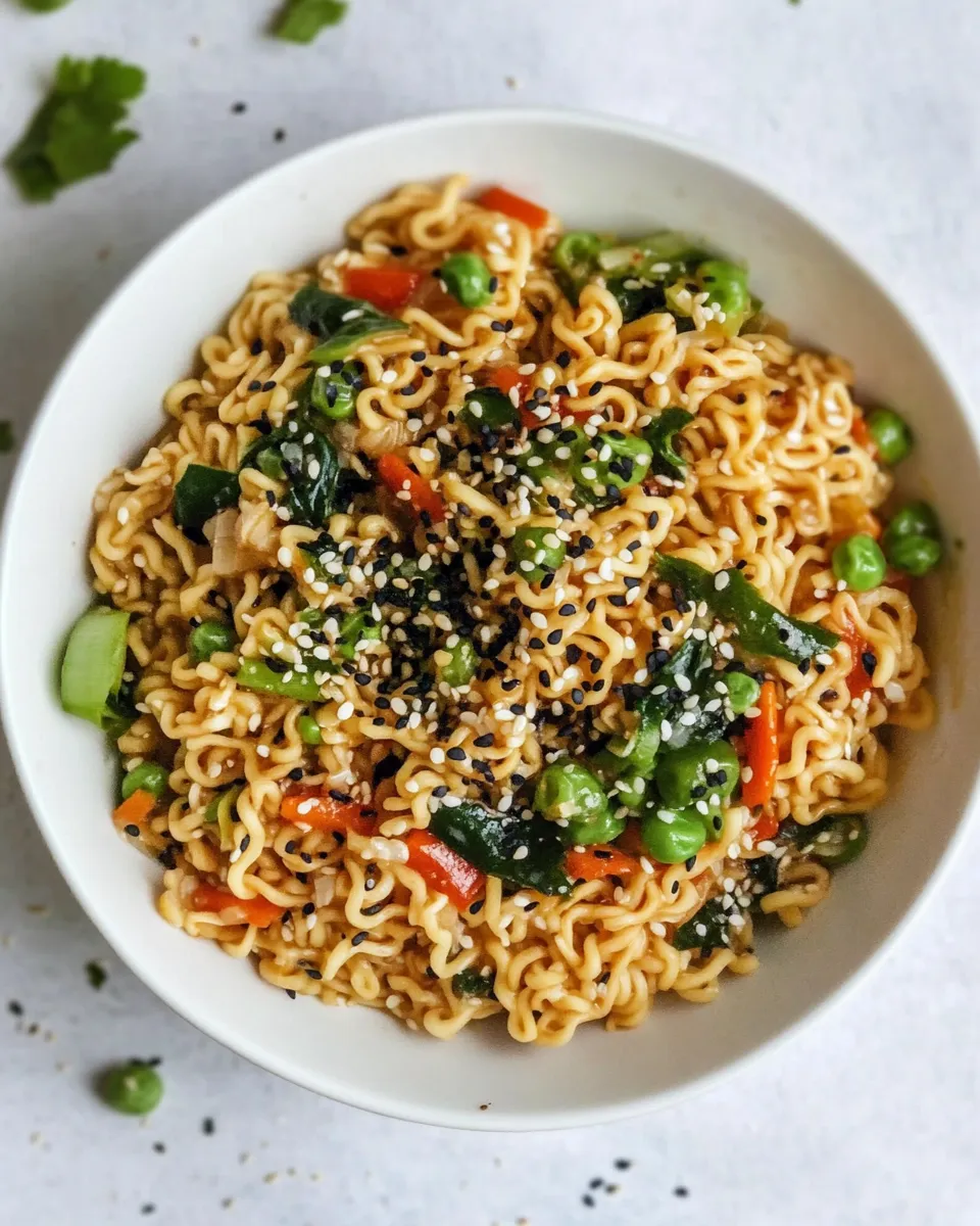 Easy 15 Minute Sesame Ramen Noodles. recipe photo