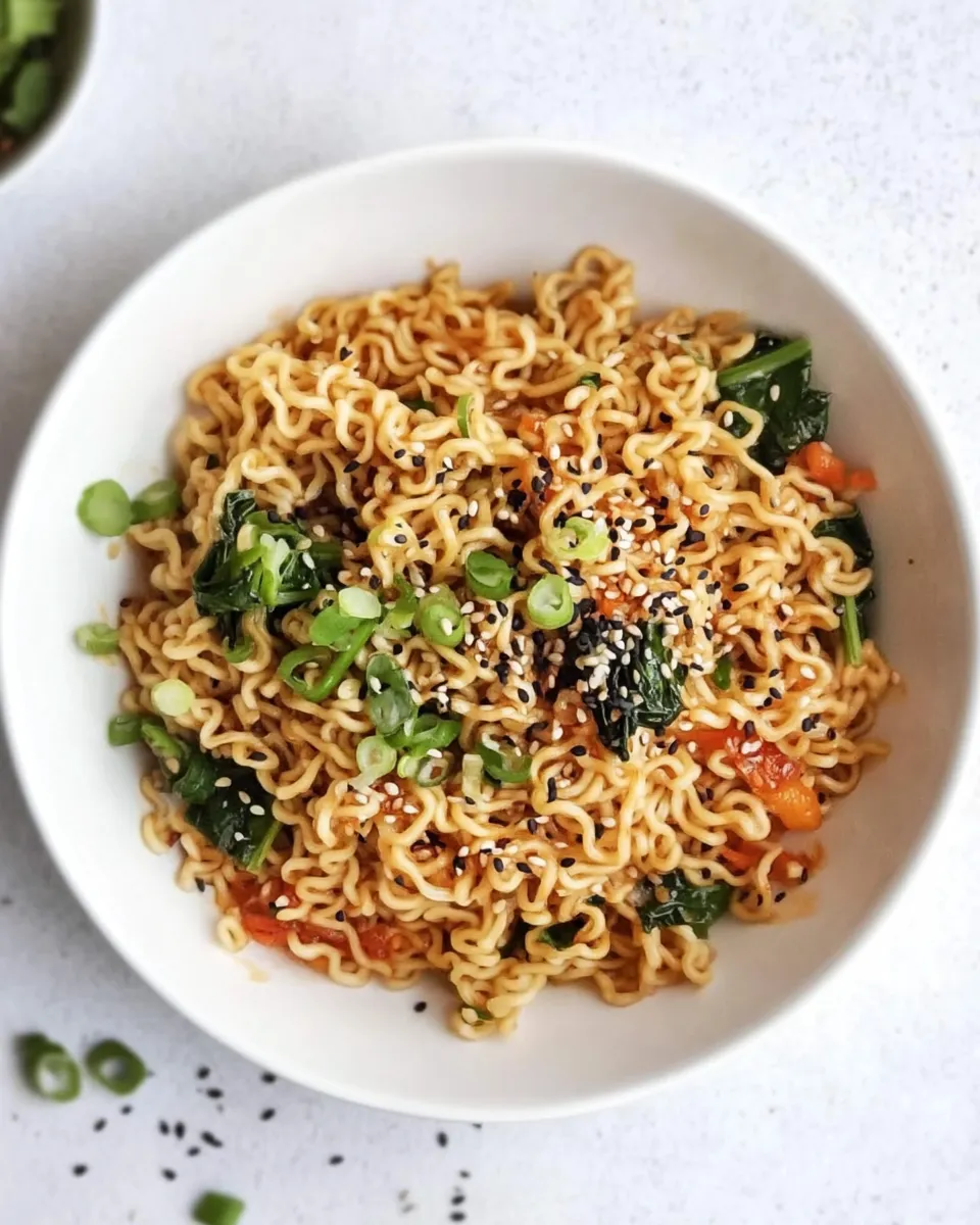 Quick 15 Minute Sesame Ramen Noodles. dish photo