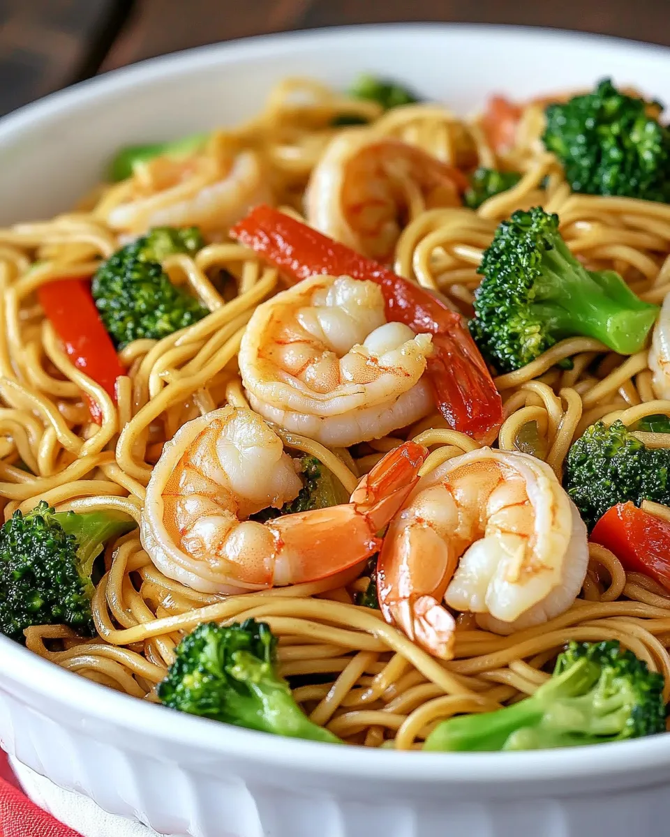 Quick 20-Minute Shrimp and Broccoli Lo Mein recipe photo
