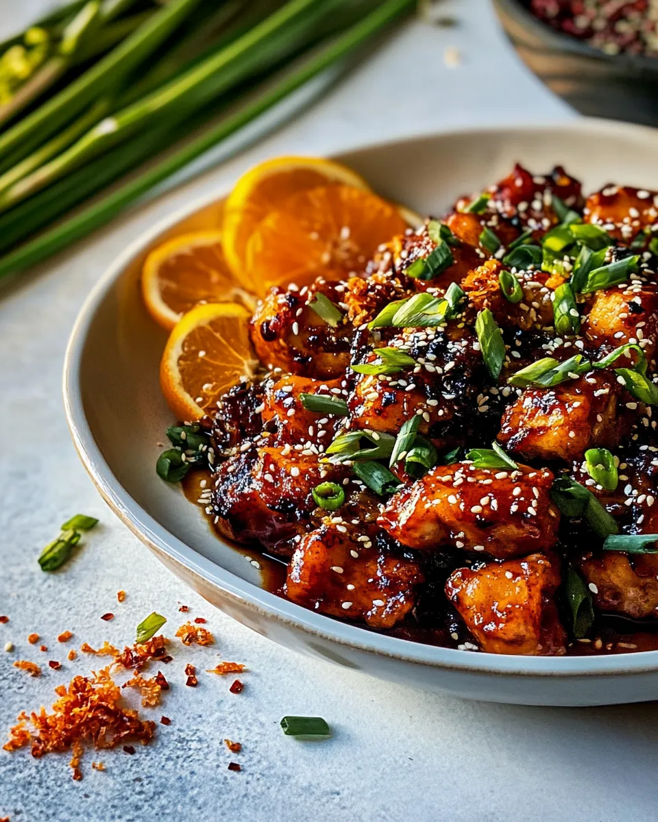 Delicious 20 Minute Crispy Orange Garlic Chicken. photo