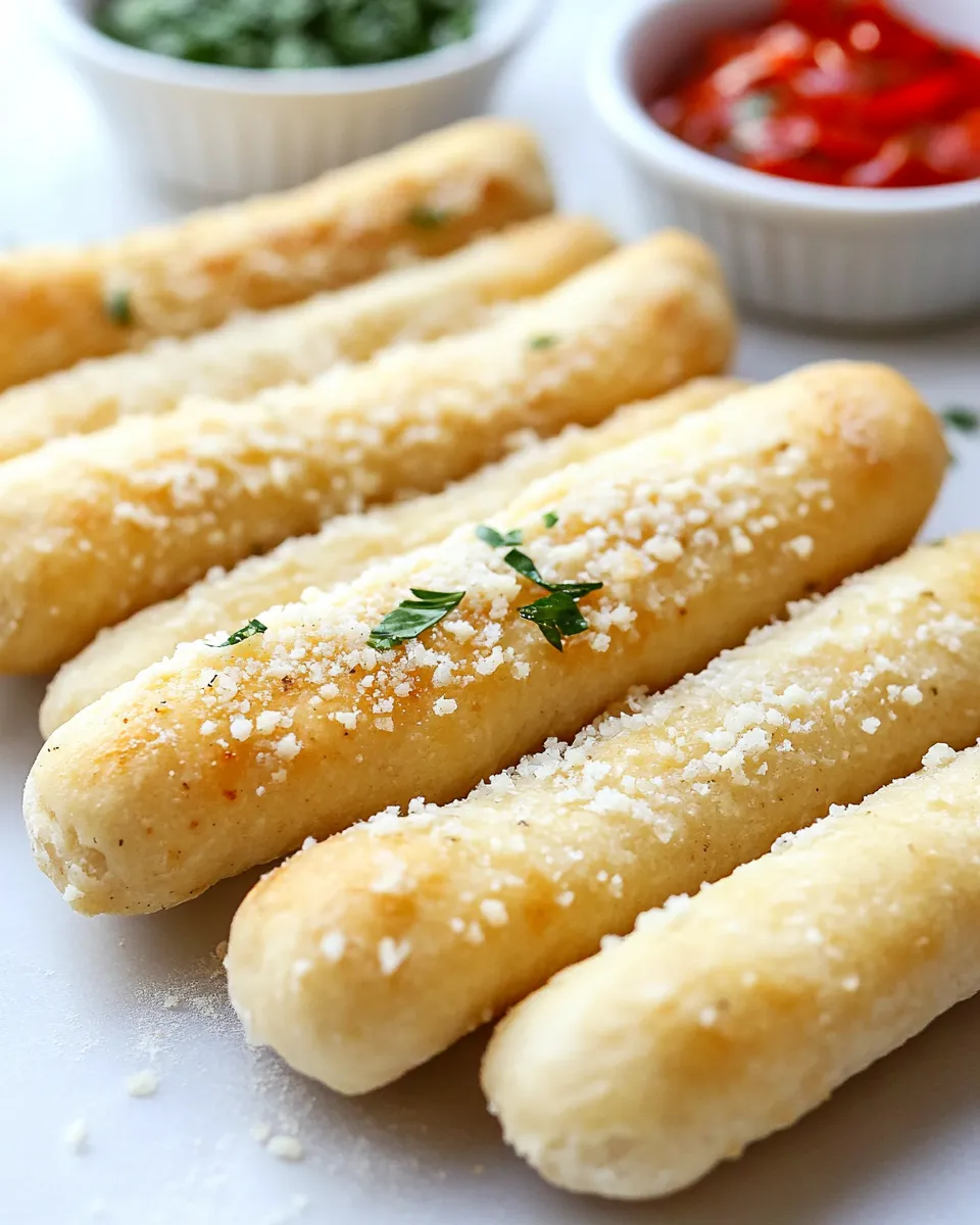 Delicious 2 Ingredient Dough Garlic Breadsticks image