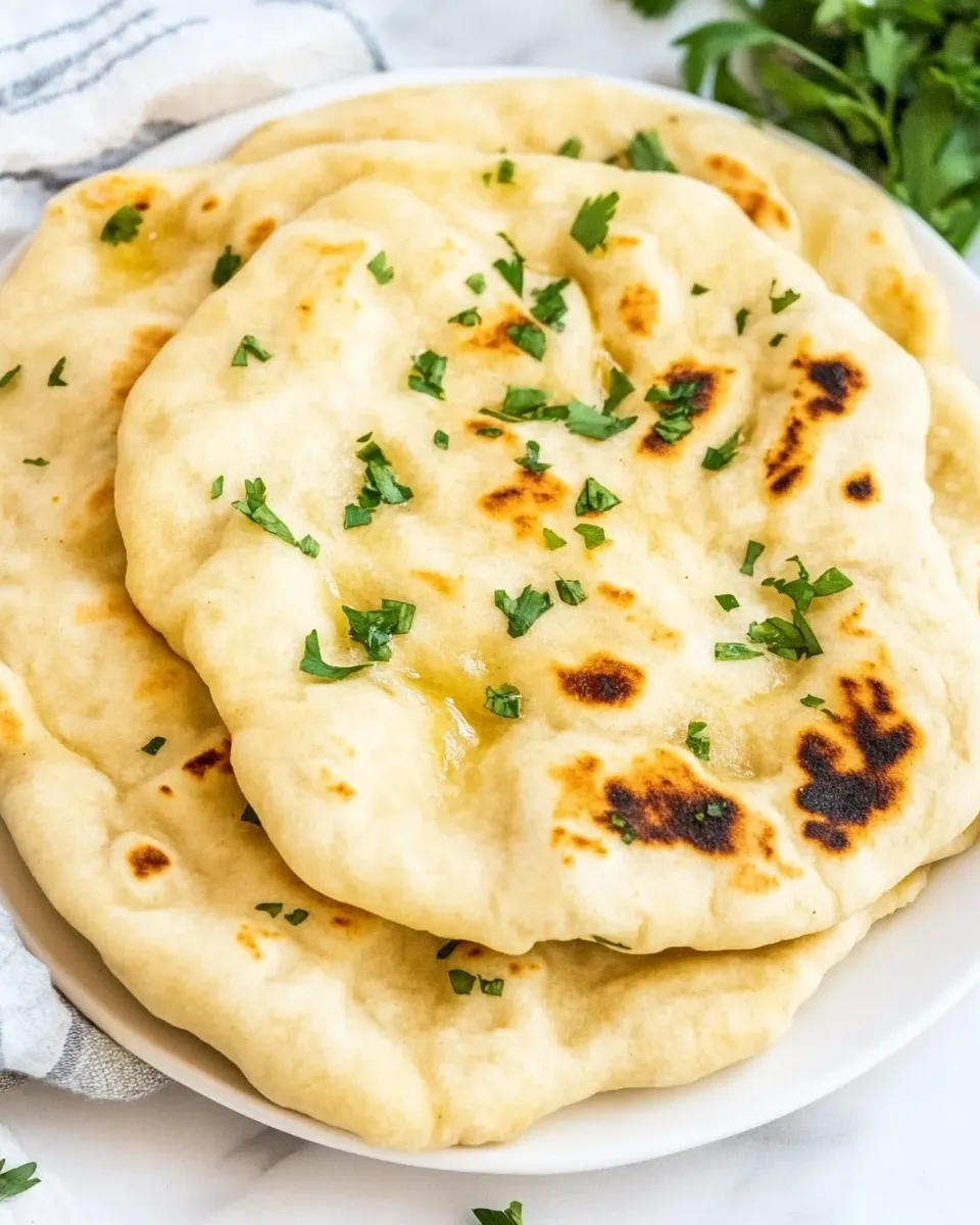 Homemade 2 Ingredient Dough Naan (No yeast!) recipe photo