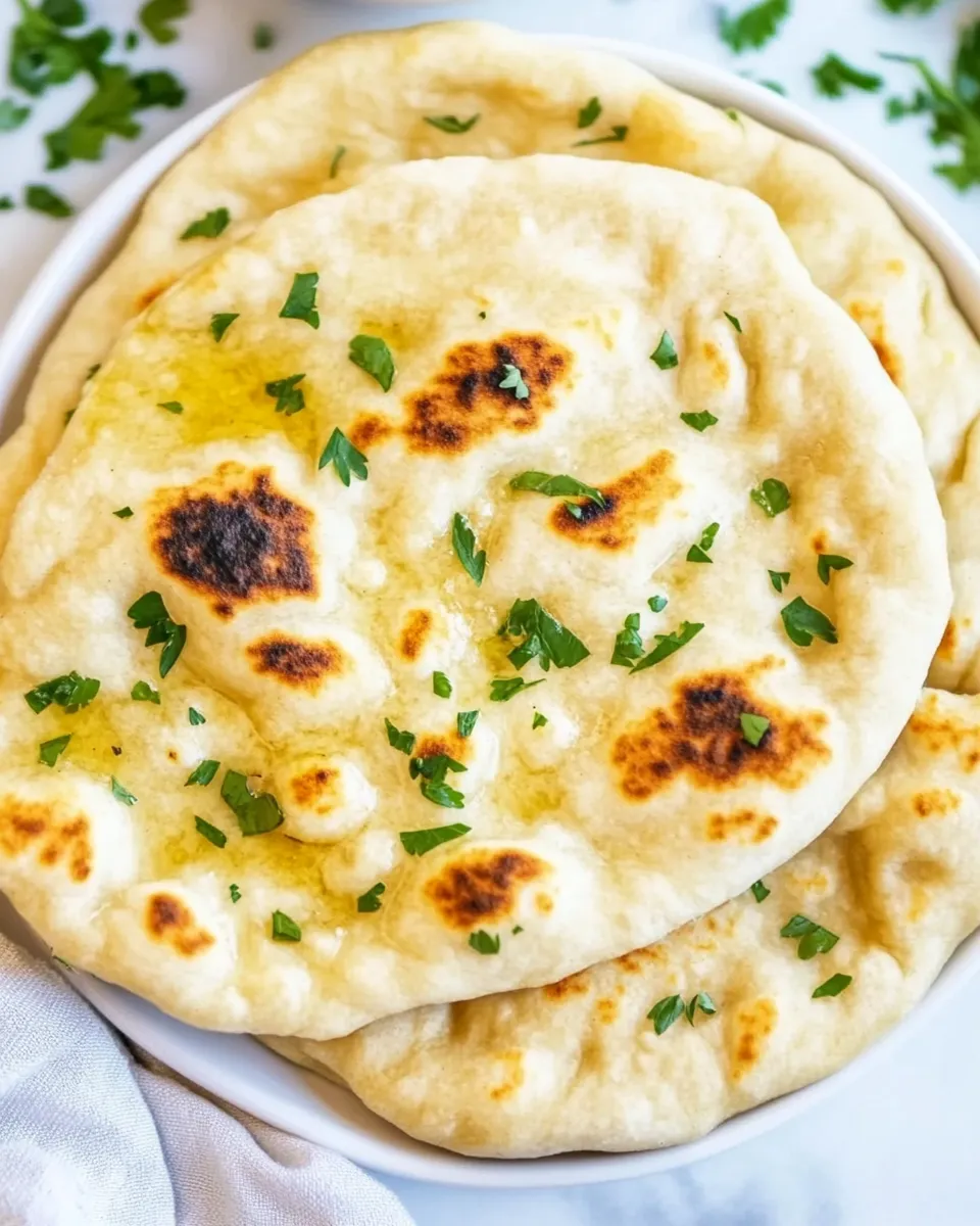 Quick 2 Ingredient Dough Naan (No yeast!) dish photo