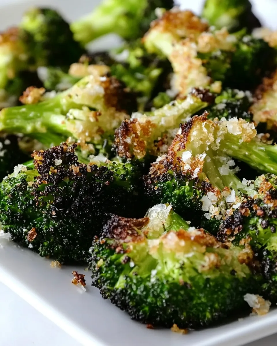 Healthy 3-Ingredient Crispy Garlic Broccoli recipe image